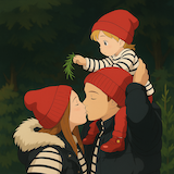 Ghibli anime transformation for Jess W.'s family